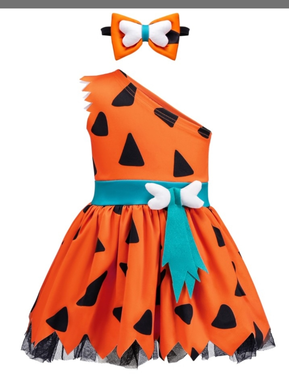 ~Caveman Baby Girl Dress costume 18-24 Months Dress And Headband Included  Flins